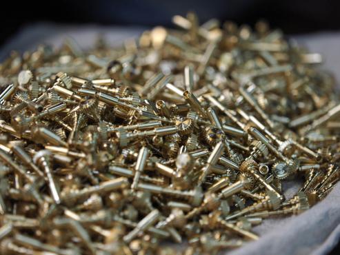 Solid brass escutcheon pins