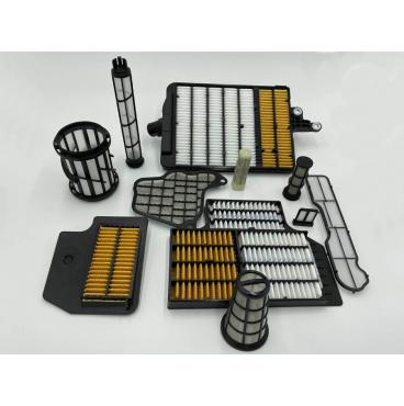 Variety of molded filtration parts