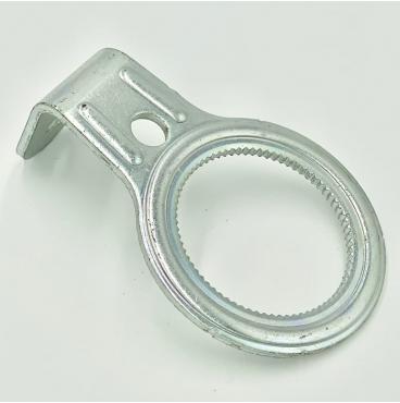 Steel Bracket with gear teath. Coined & galvanized.