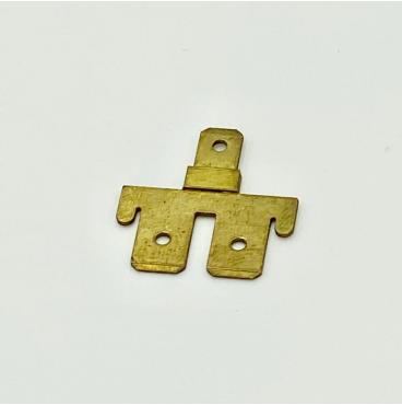 Brass Terminal with tin plating.
